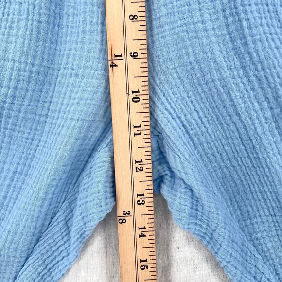 ENZA COSTA Cotton Gauze Straight Leg Jogger Pants Womens Medium Light Blue NEW - Picture 11 of 12